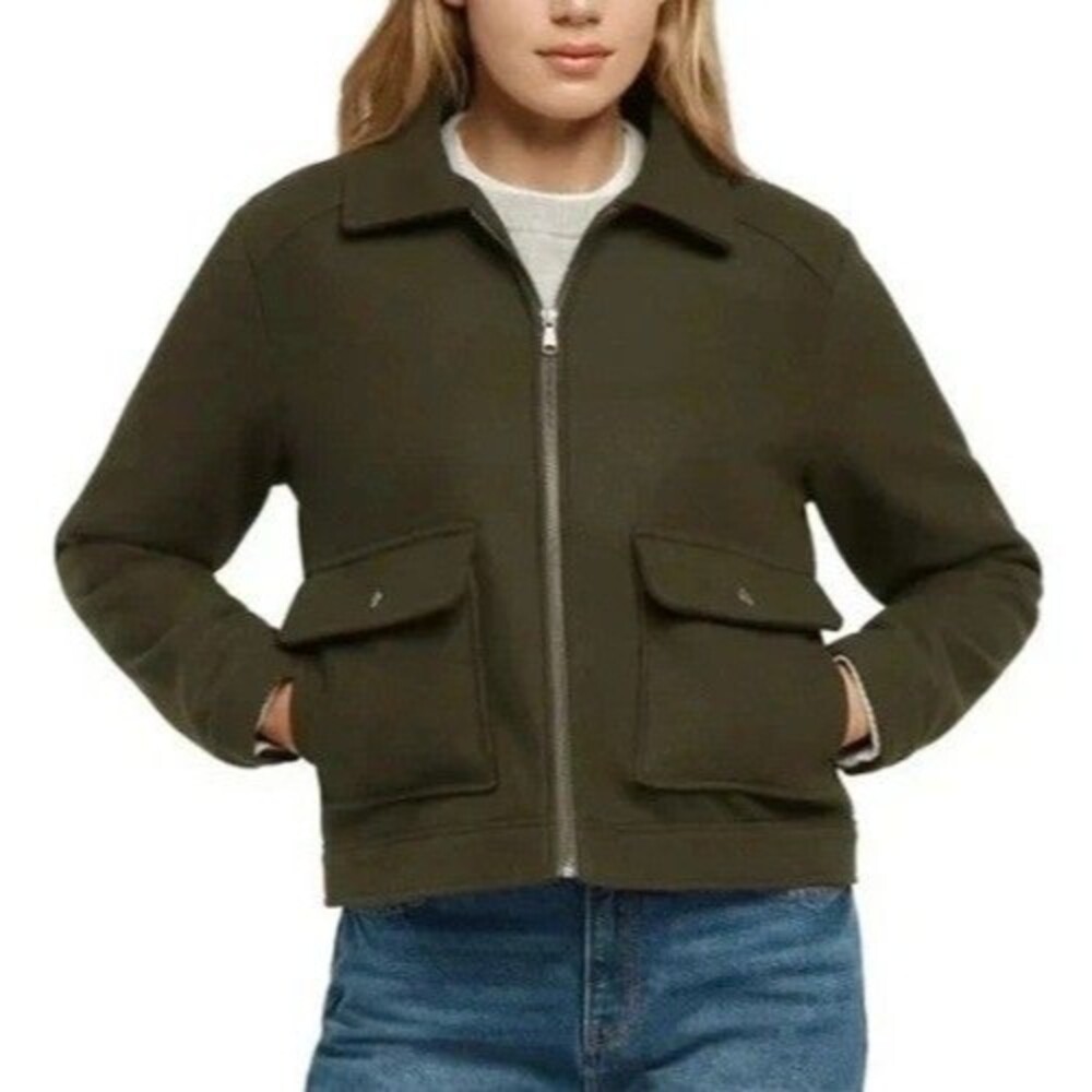 Banana Republic Women's XL Green Full Zip Jacket NWT